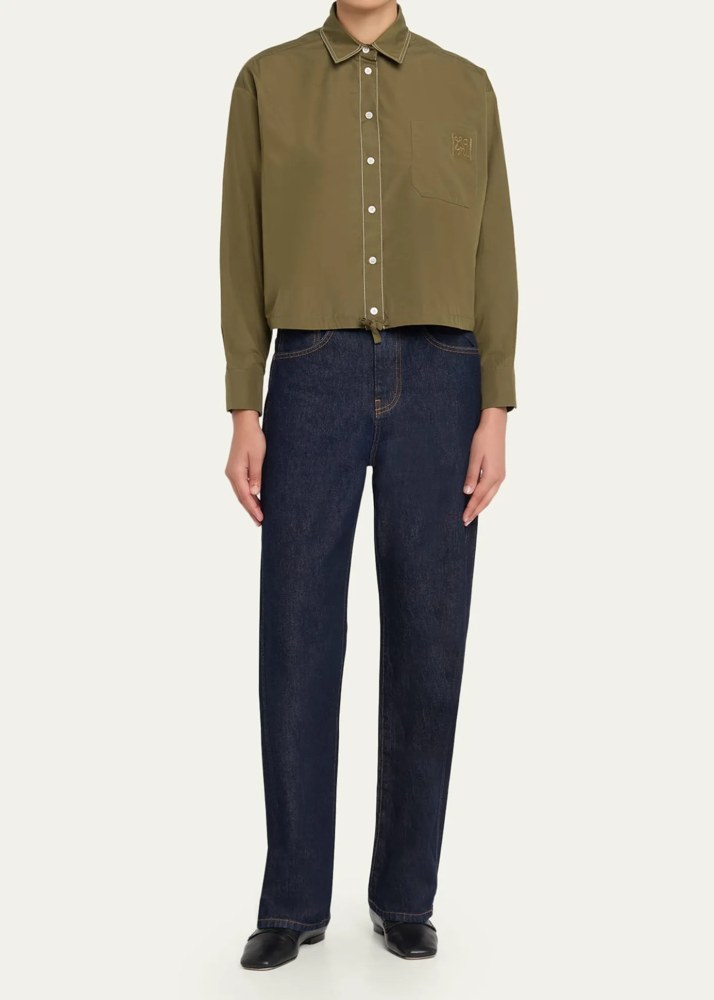 MarniCotton Boxy Fit Button-Down Shirt