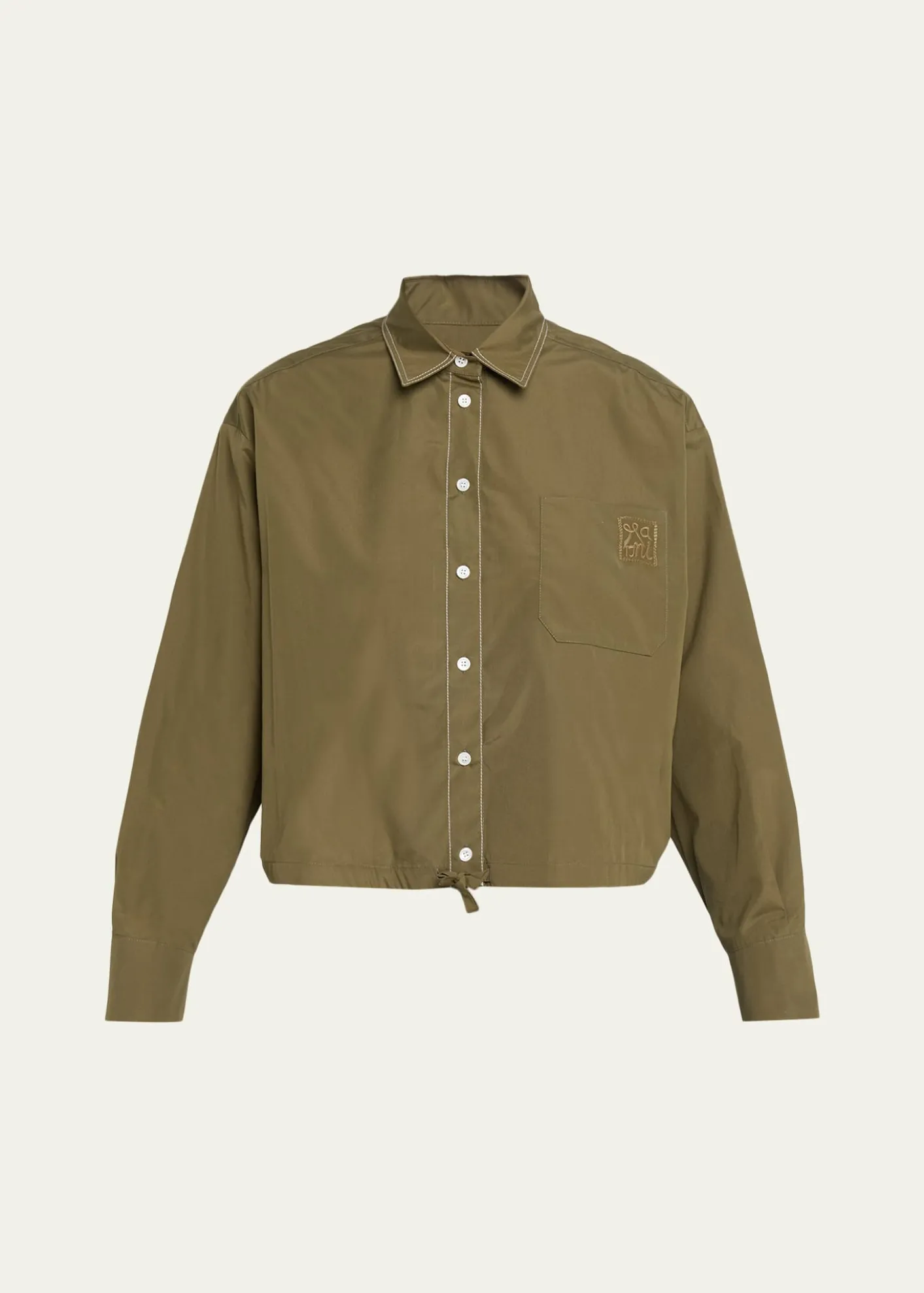 MarniCotton Boxy Fit Button-Down Shirt
