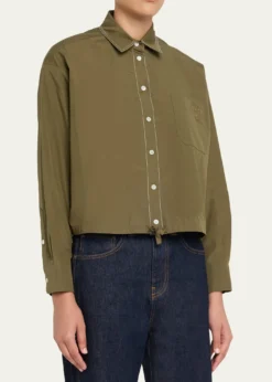MarniCotton Boxy Fit Button-Down Shirt
