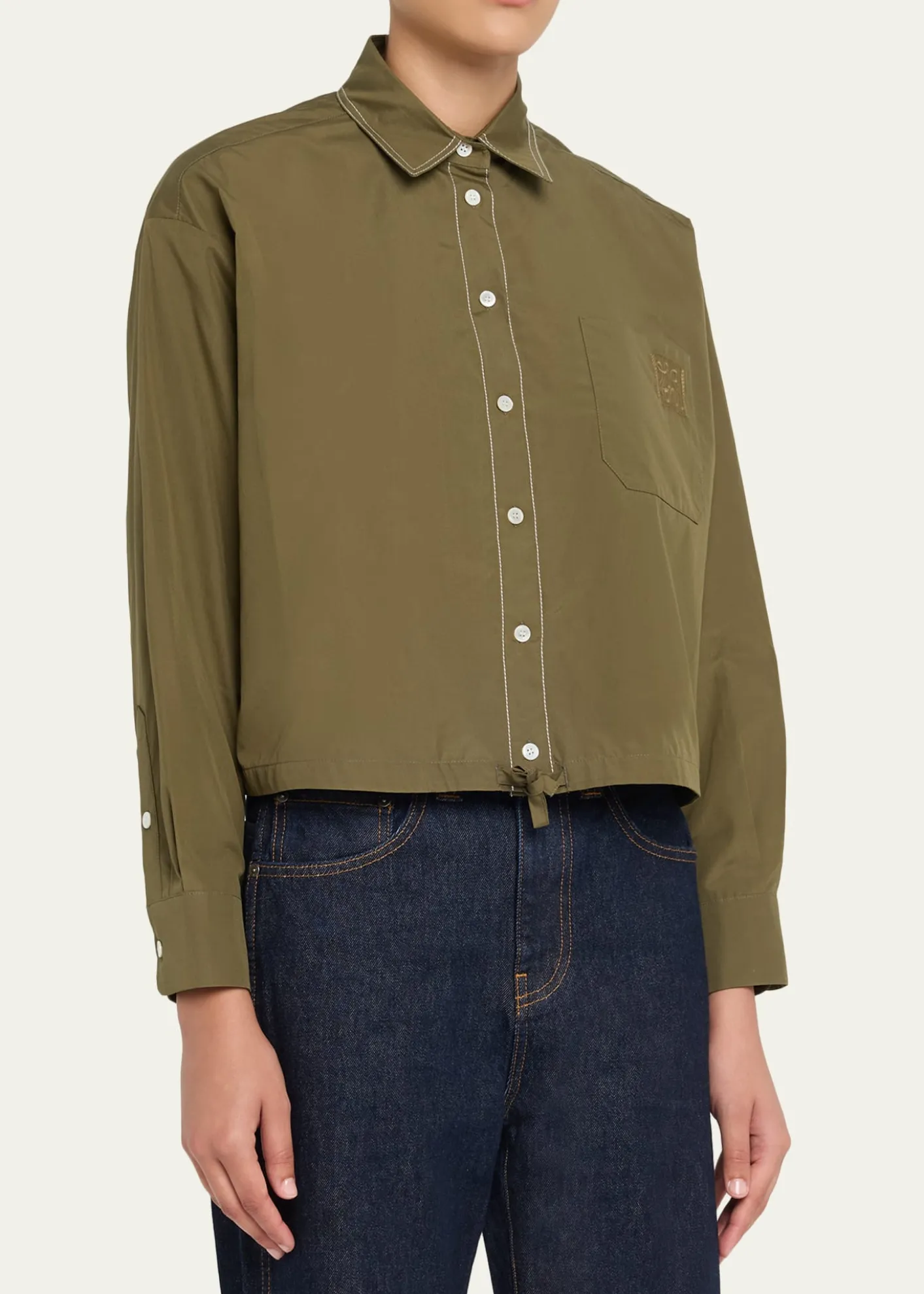 MarniCotton Boxy Fit Button-Down Shirt