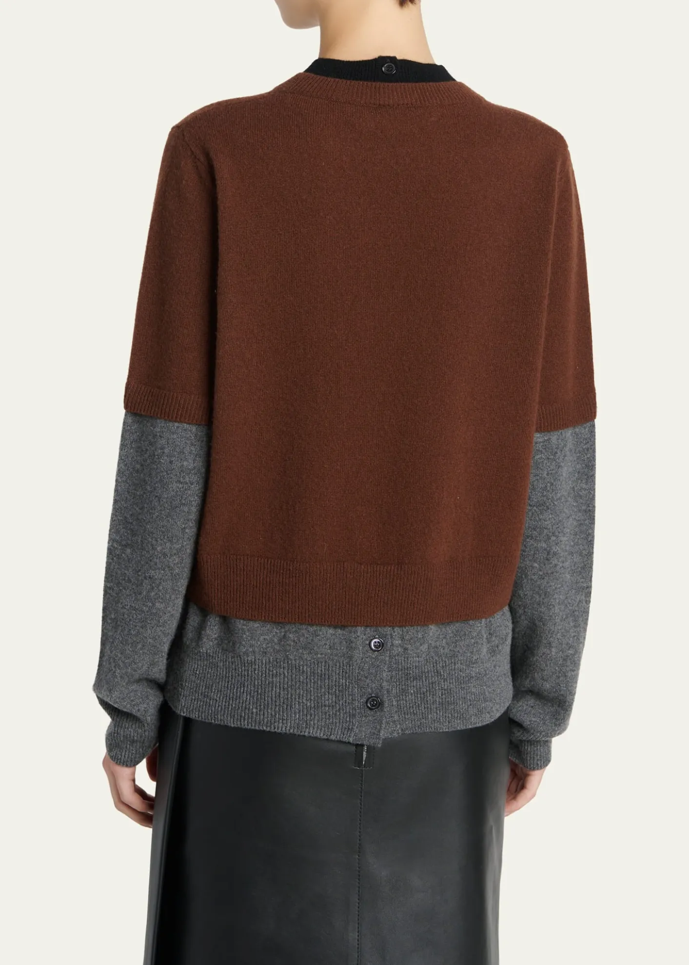 MarniDouble-Layered Cashmere Sweater