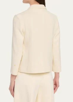 MarniDouble Wool Crepe Single-Breasted Blazer Jacket