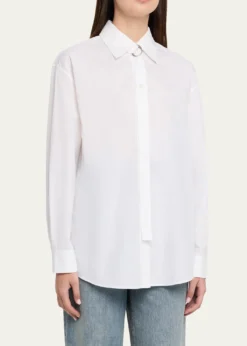 MarniD-Ring Strap Cotton Poplin Button-Down Shirt