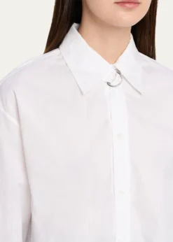 MarniD-Ring Strap Cotton Poplin Button-Down Shirt
