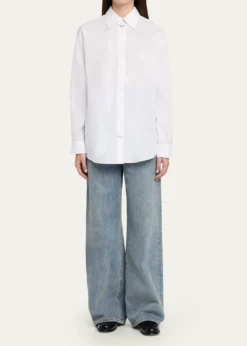 MarniD-Ring Strap Cotton Poplin Button-Down Shirt