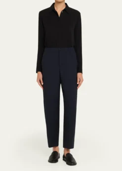 MarniElastic Waistband Straight-Leg Trousers