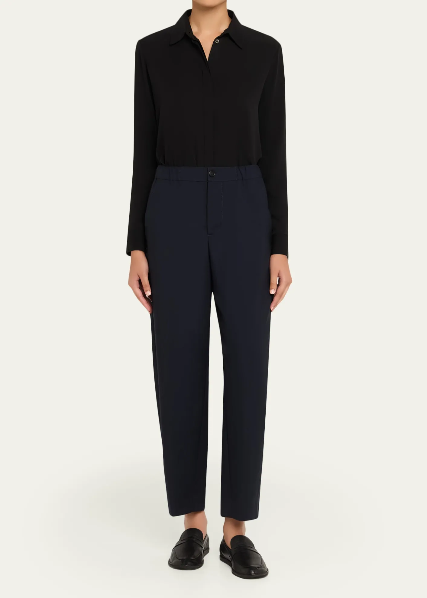 MarniElastic Waistband Straight-Leg Trousers