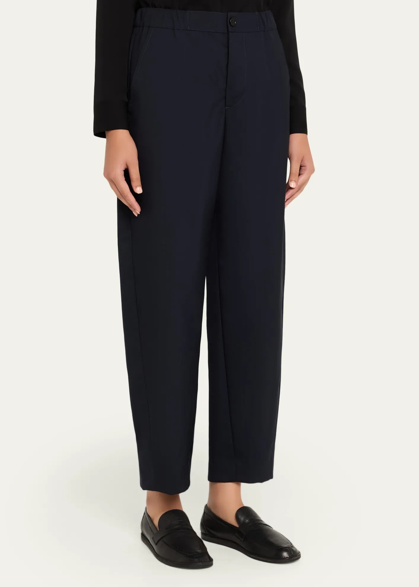 MarniElastic Waistband Straight-Leg Trousers