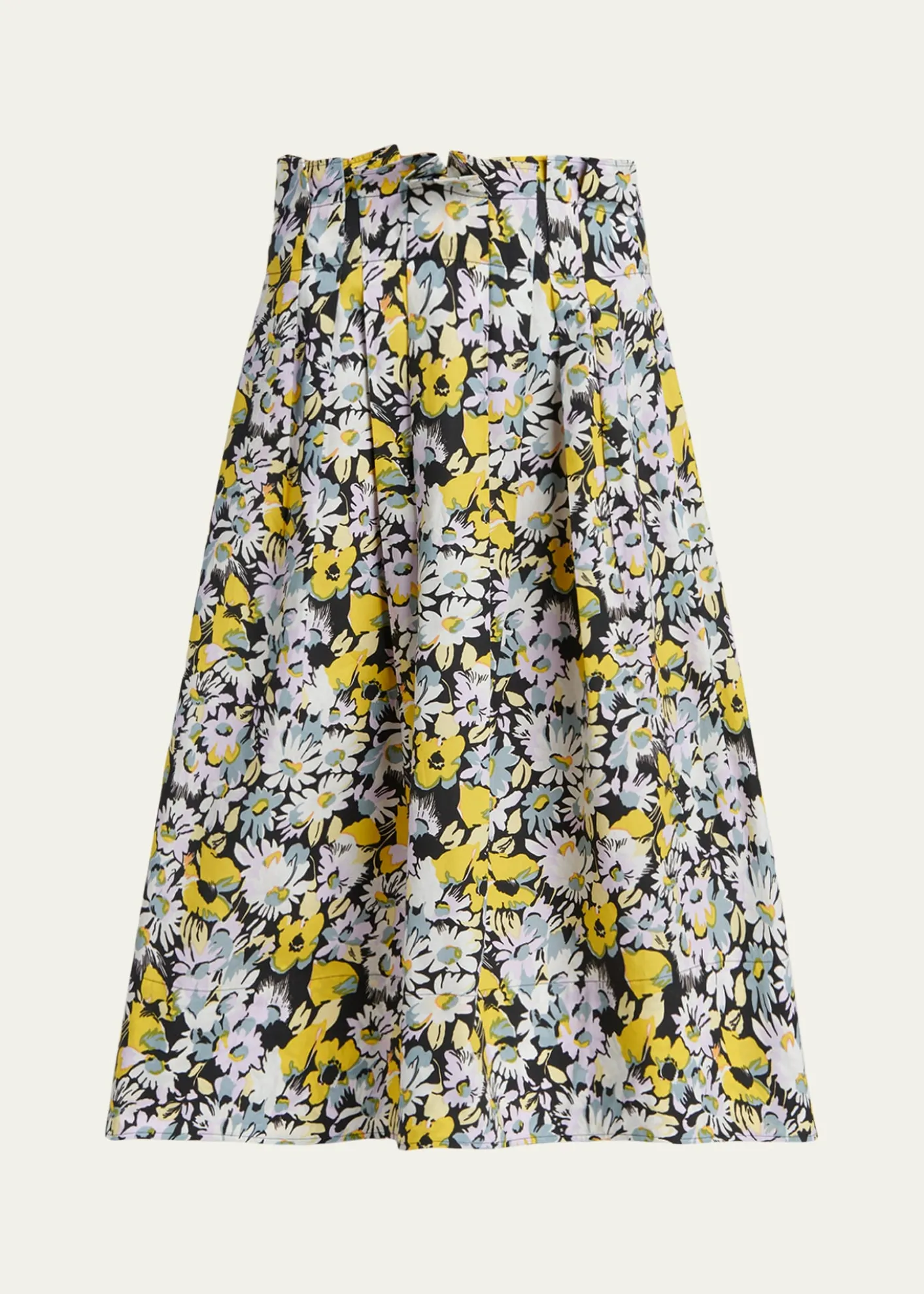 MarniFloral Cotton Midi Skirt