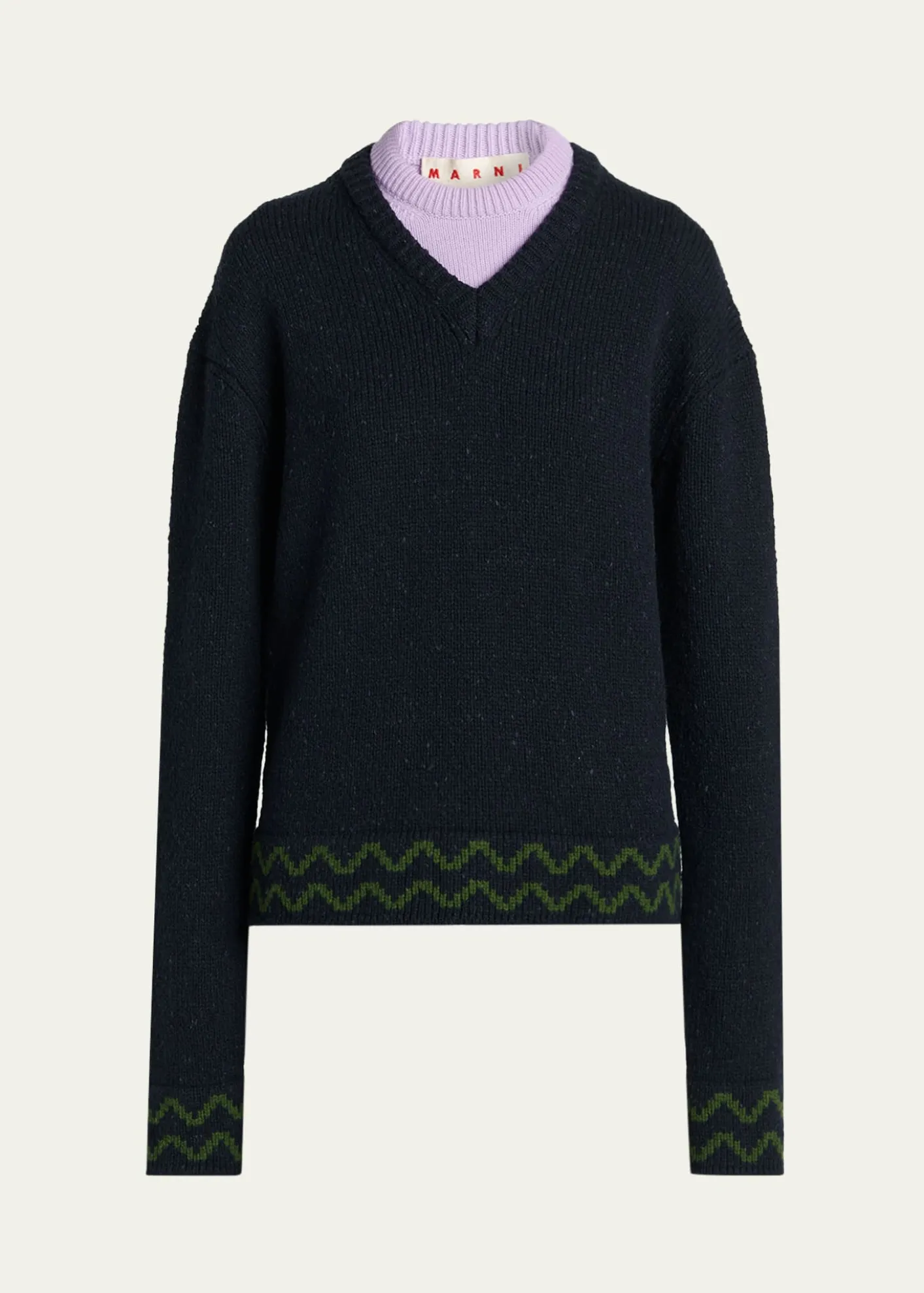 MarniLayered Wool Sweater