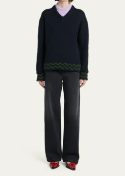 MarniLayered Wool Sweater