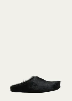 MarniMen's Fussbett Calf Hair Sabot Mules