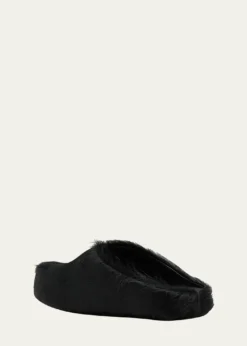 MarniMen's Fussbett Calf Hair Sabot Mules