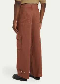 MarniMen's Linen Wide-Leg Cargo Pants