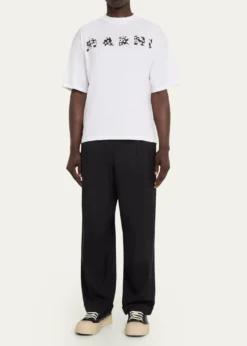 MarniMen's Wool Pleated Wide-Leg Trousers