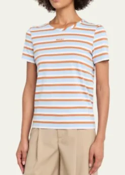 MarniStriped Cotton Short-Sleeve T-Shirt