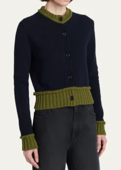 MarniWool-Blend Contrast-Trim Cardigan