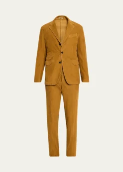 Massimo AlbaMen's Sloop Two-Piece Baby Corduroy Suit