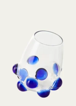 Massimo LunardonBubble Wine Glass, Blue