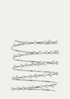 Mattia Cielo18K White Gold and Titanium Diamond Wrap Bracelet