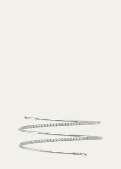 Mattia Cielo18K White Gold Diamond 2 Row Tennis Bracelet