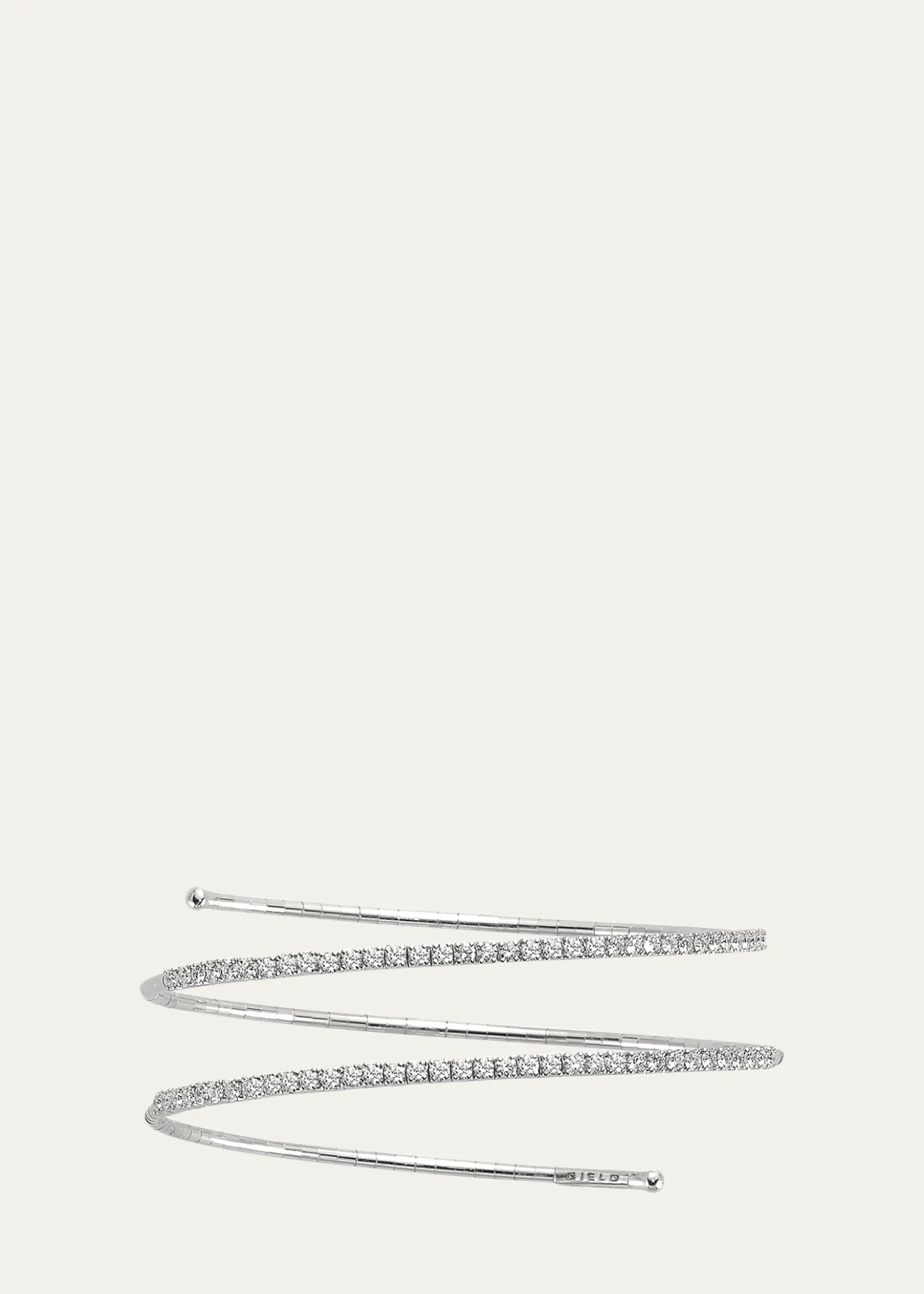 Mattia Cielo18K White Gold Diamond 2 Row Tennis Bracelet