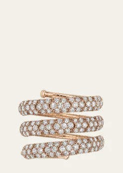Mattia Cielo18k Rose Gold Diamond Wrap Ring