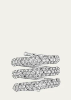 Mattia Cielo18K White Gold Diamond Wrap Ring