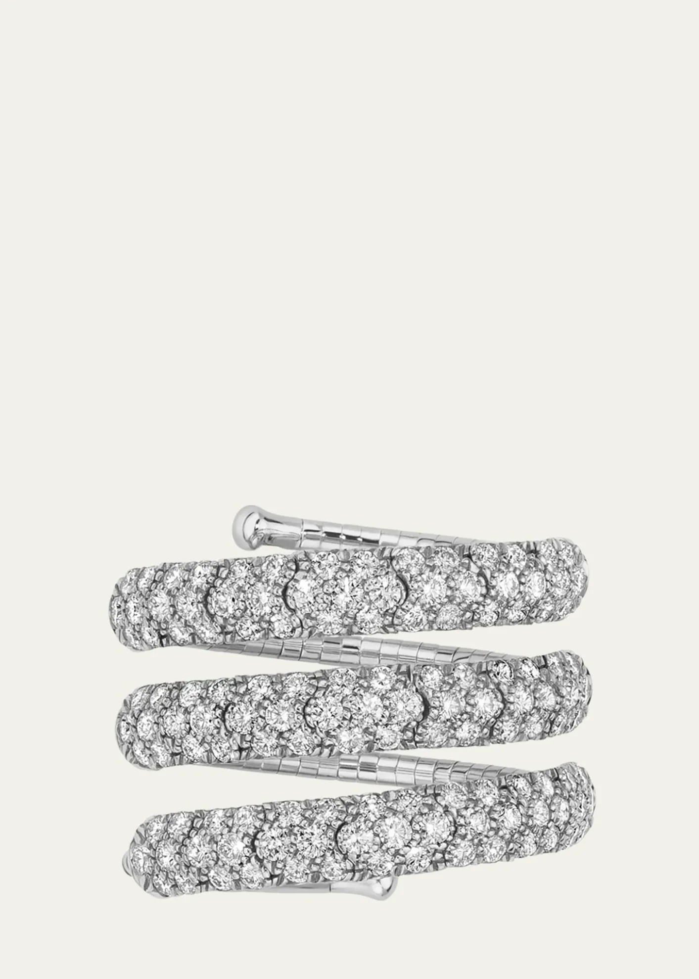 Mattia Cielo18K White Gold Diamond Wrap Ring