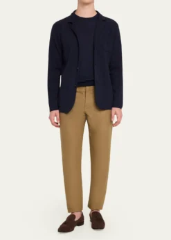 Maurizio BaldassariMen's Cashmere Knit Patch-Pocket Blazer
