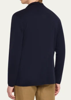 Maurizio BaldassariMen's Cashmere Knit Patch-Pocket Blazer