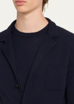 Maurizio BaldassariMen's Cashmere Knit Patch-Pocket Blazer