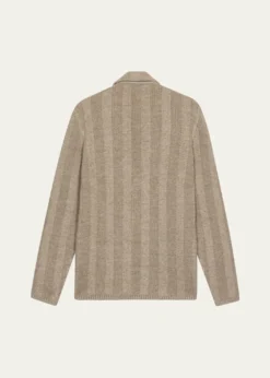 Maurizio BaldassariMen's Linen and Merino Wool Knit Jacket