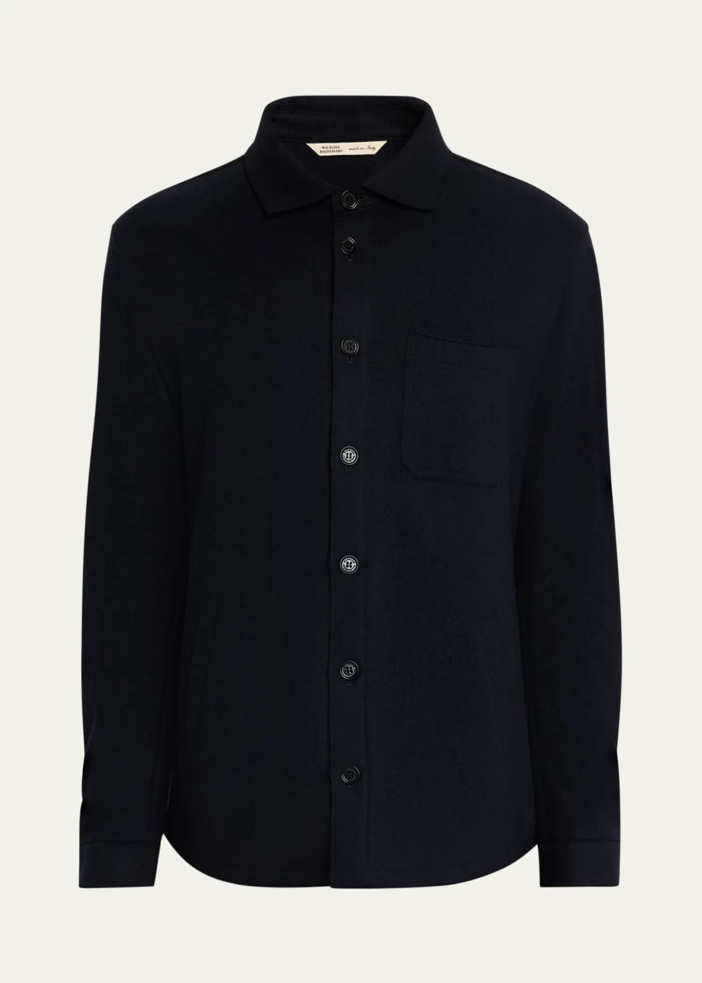 Maurizio BaldassariMen's Solferino Cashmere Raw Edge Overshirt
