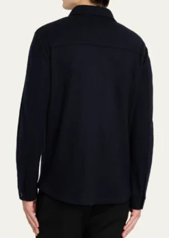 Maurizio BaldassariMen's Solferino Cashmere Raw Edge Overshirt