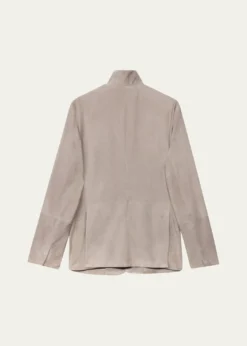 Maurizio BaldassariMen's Suede Five-Snap Jacket