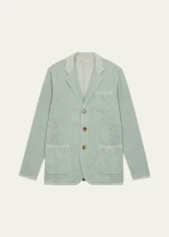 Maurizio BaldassariMen's Vanise Rib Knit Blazer Jacket