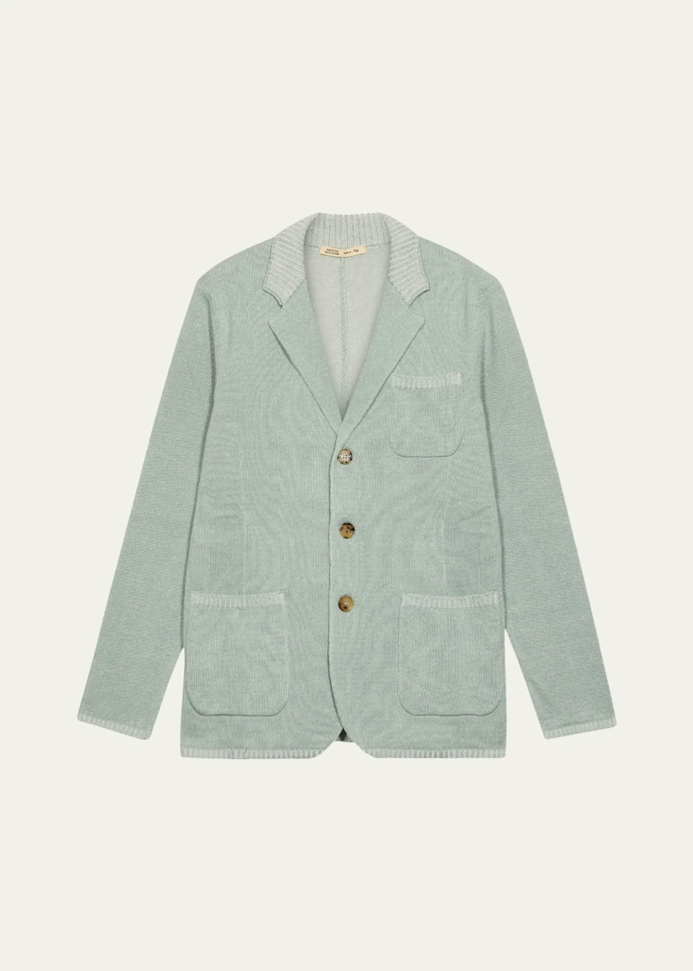 Maurizio BaldassariMen's Vanise Rib Knit Blazer Jacket
