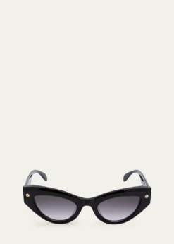 McQueenAcetate Cat-Eye Sunglasses w/ Studded Detail