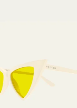 McQueenAM0518S Cat-Eye Recycled Acetate Sunglasses