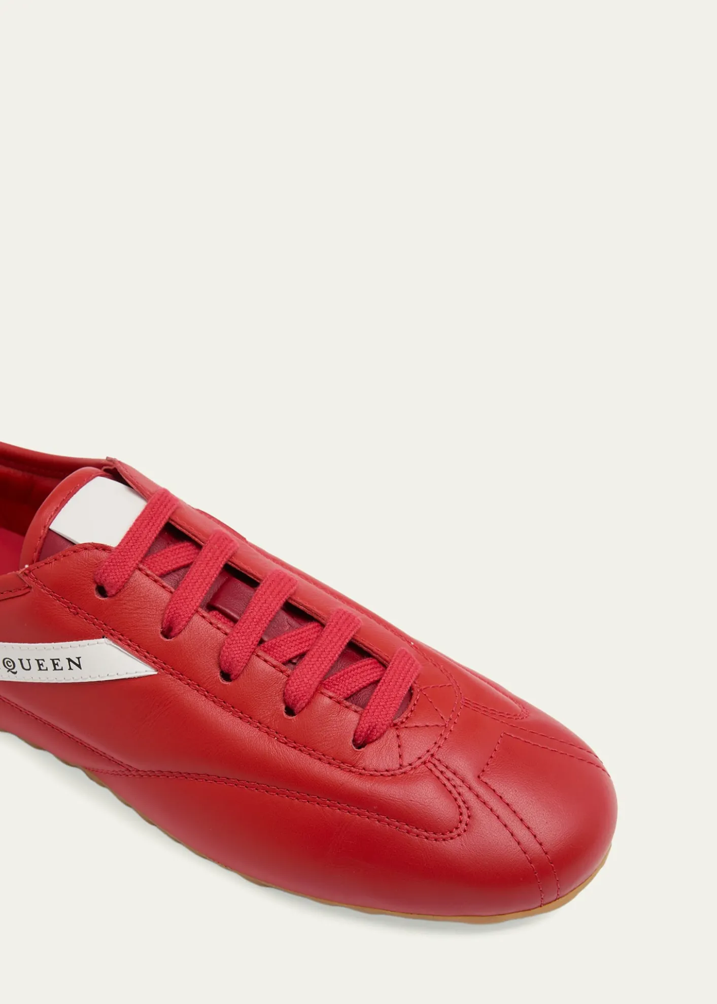 McQueenBox Leather Low-Top Sneakers