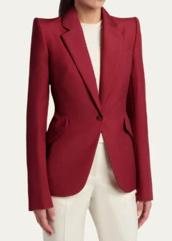 McQueenCertified Wool Mohair Single-Breasted Jacket