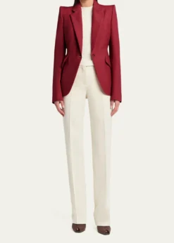 McQueenCertified Wool Mohair Single-Breasted Jacket