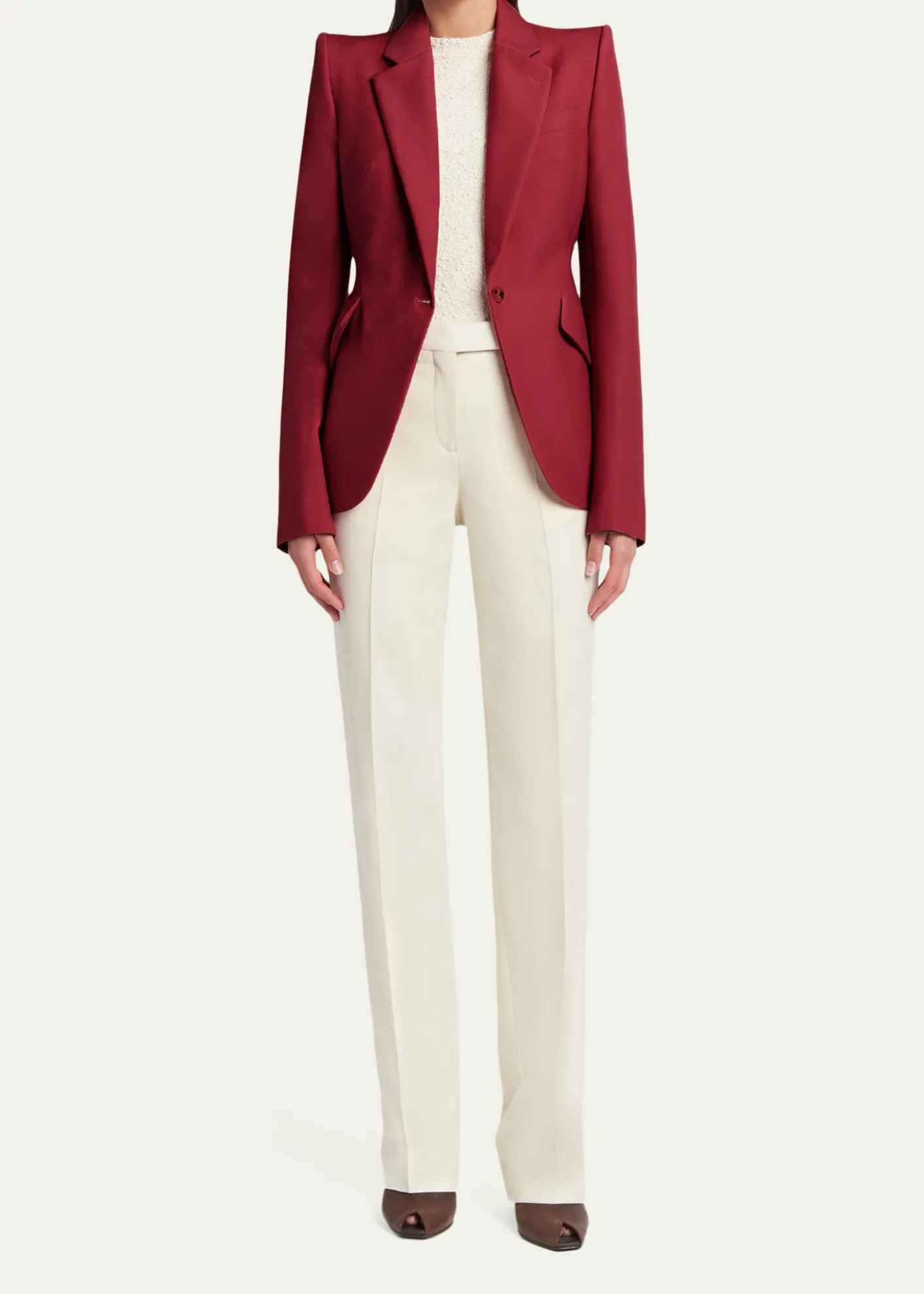 McQueenCertified Wool Mohair Single-Breasted Jacket