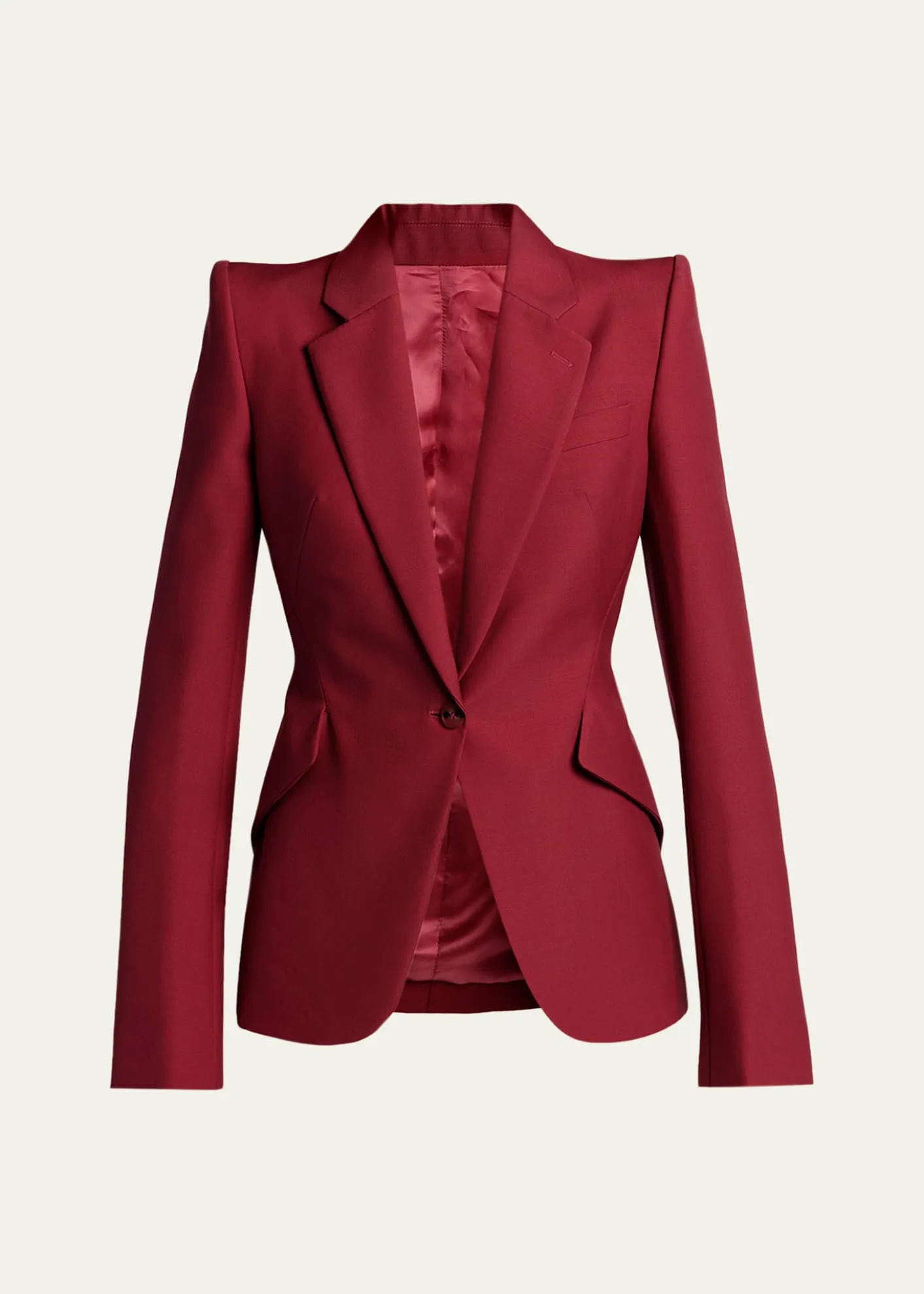 McQueenCertified Wool Mohair Single-Breasted Jacket