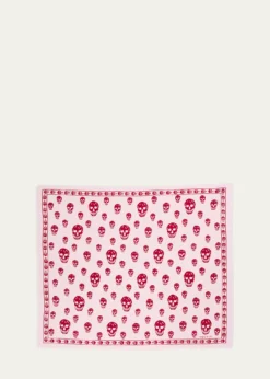 McQueenClassic Skull Wool Scarf
