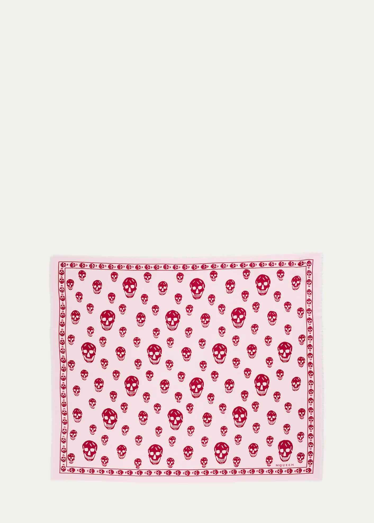 McQueenClassic Skull Wool Scarf