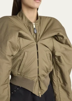 McQueenCropped Bomber Jacket