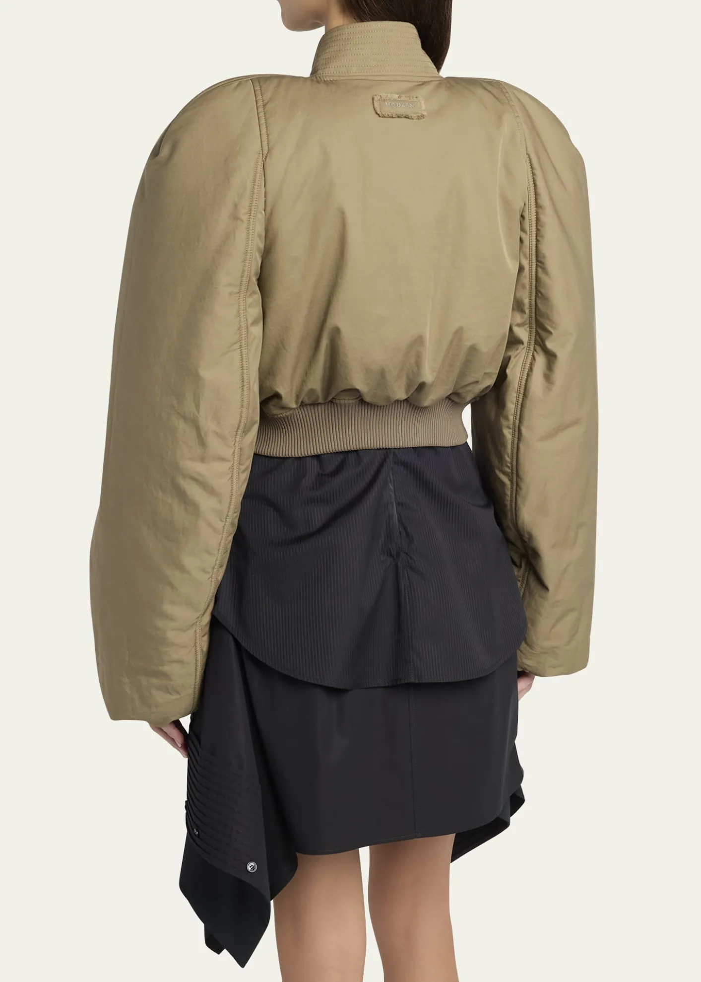 McQueenCropped Bomber Jacket