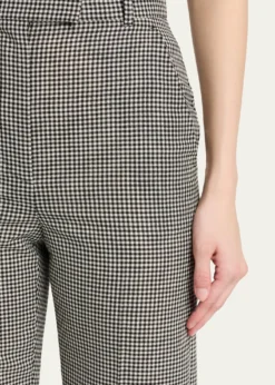McQueenGingham Check Straight-Leg Trousers